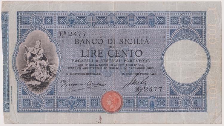 Banco di Sicilia - 100 Lire 2° ... 