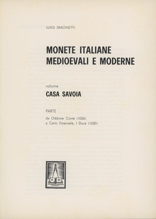 L. Simonetti, Monete italiane ... 