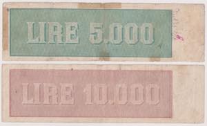 Banca d Italia - 5000 +10000 Lire ... 